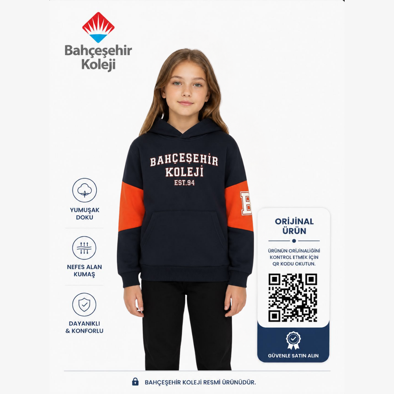 BK Trendy Hoodie 94 Lacivert