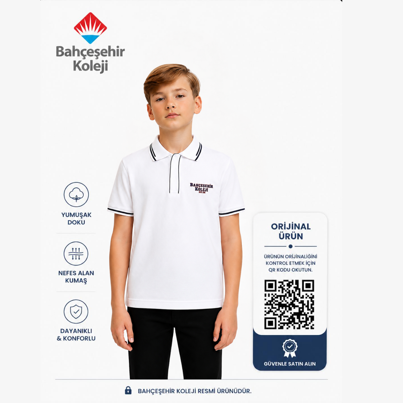BK Campus Polo White