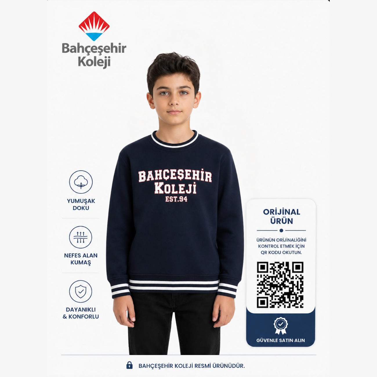 BK Comfy Sweatshirt Dark Blue
