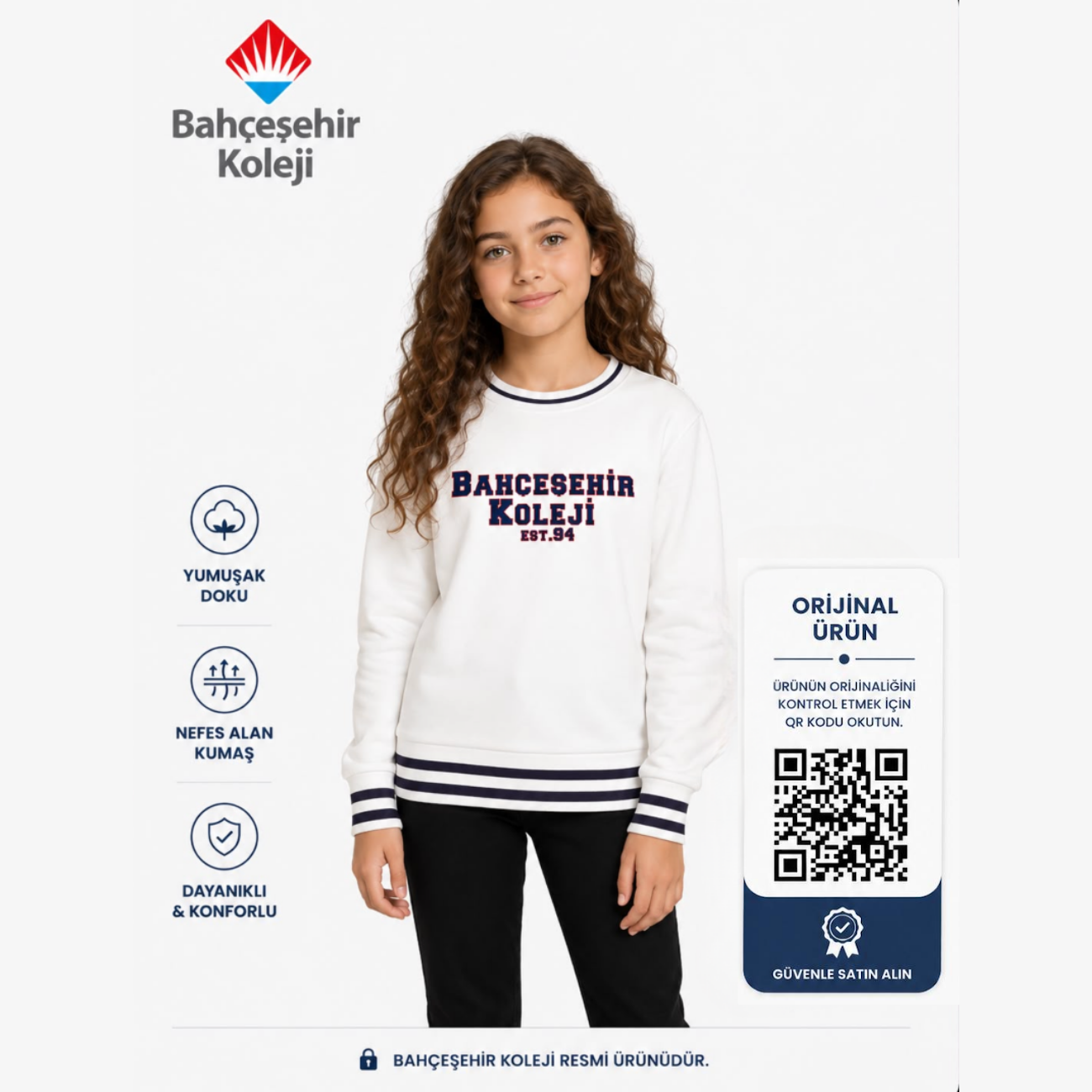 BK Comfy Sweatshirt White