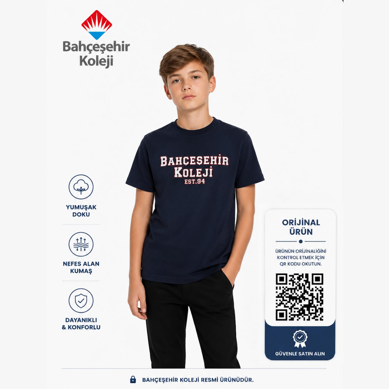 BK Trendy 94 T-Shirt Lacivert