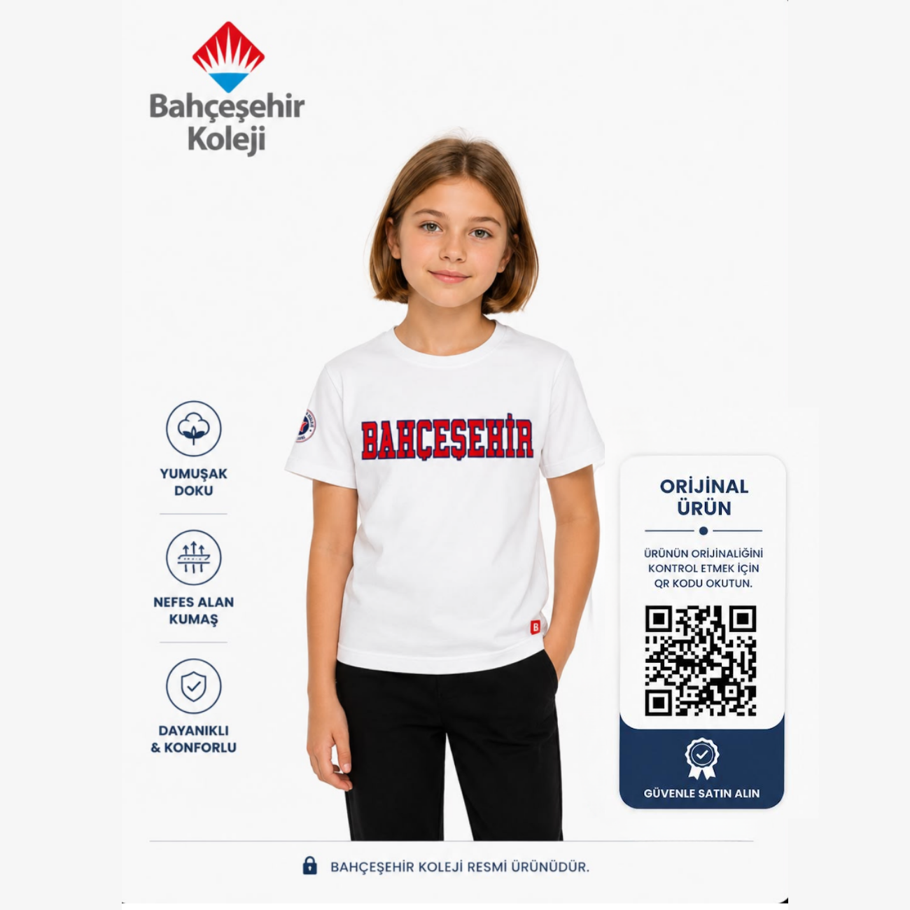 BK Courtside T-shirt Beyaz