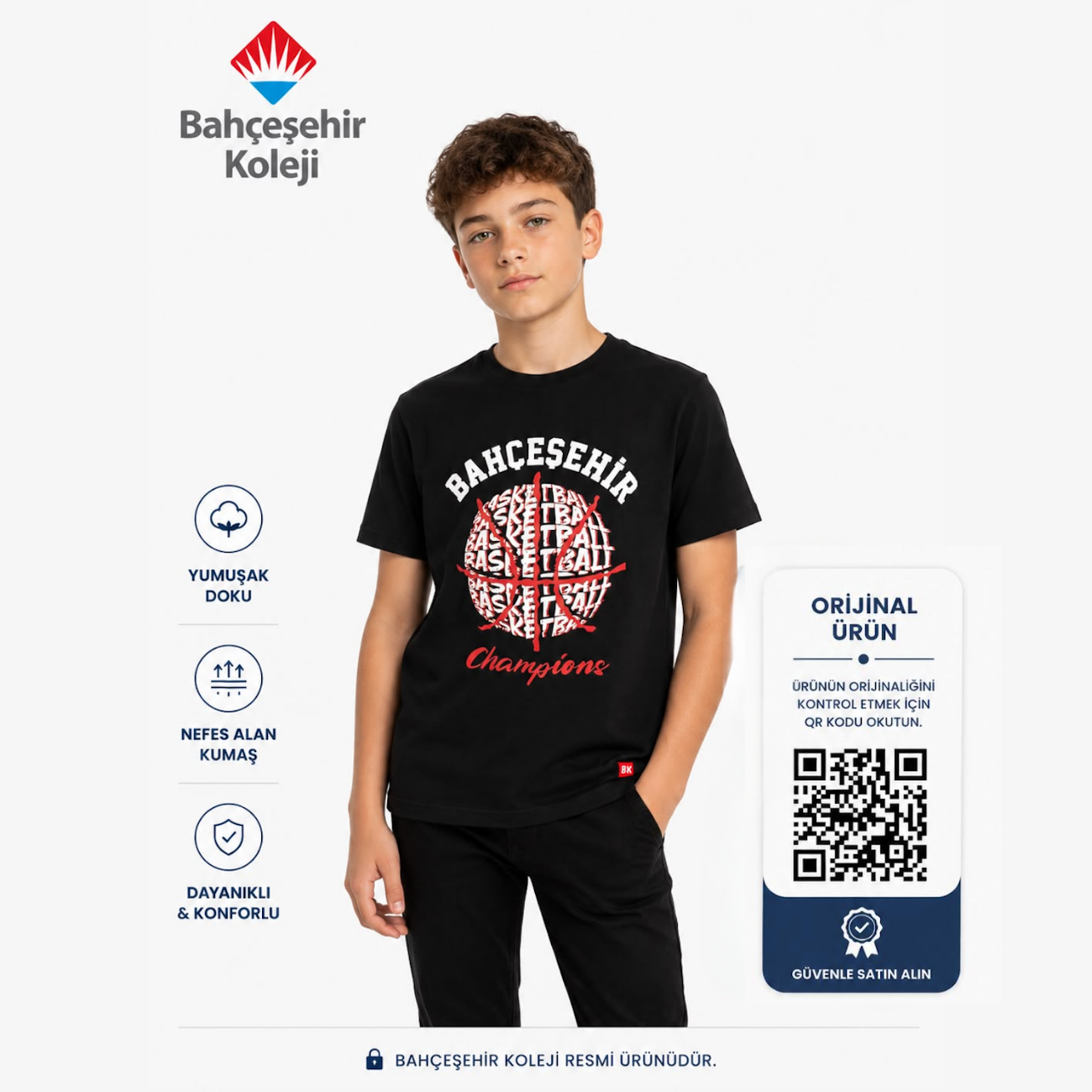 BK Bahçeşehir Champions T-shirt Siyah