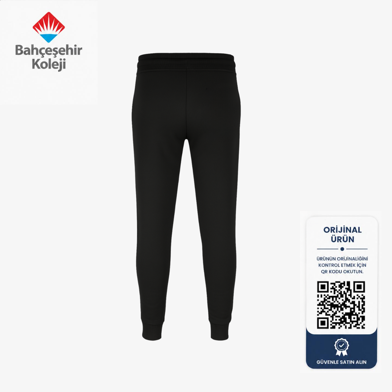 BK Zip-Up Tracksuit Pants Siyah