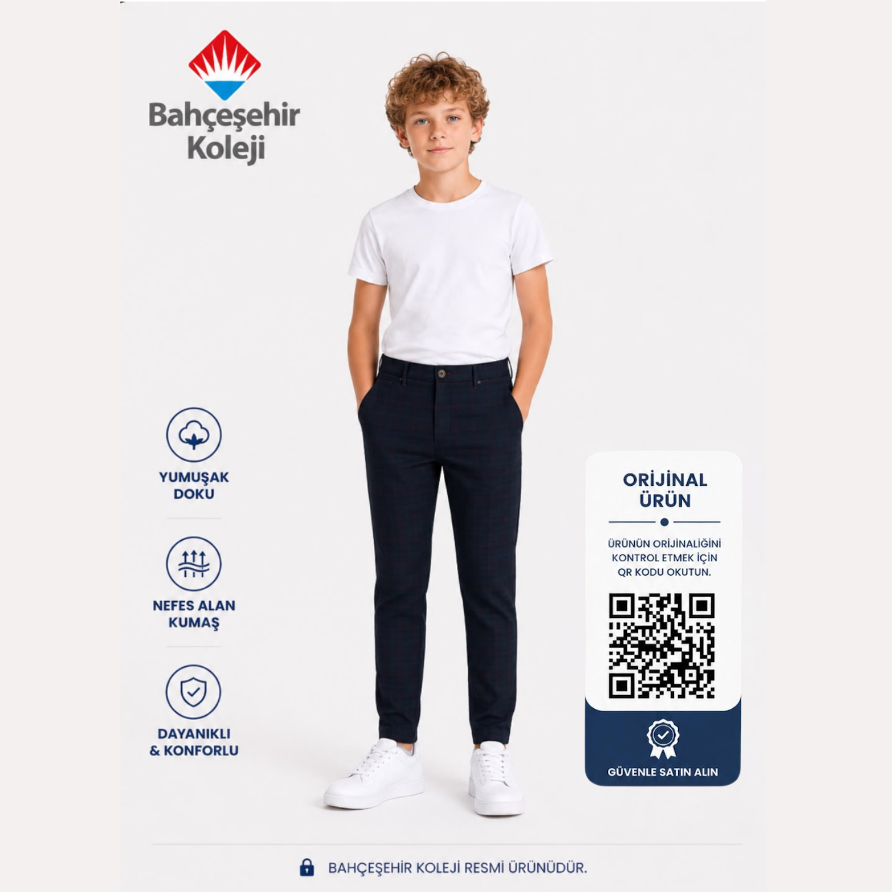 BK Academy Erkek Ekose Pantolon