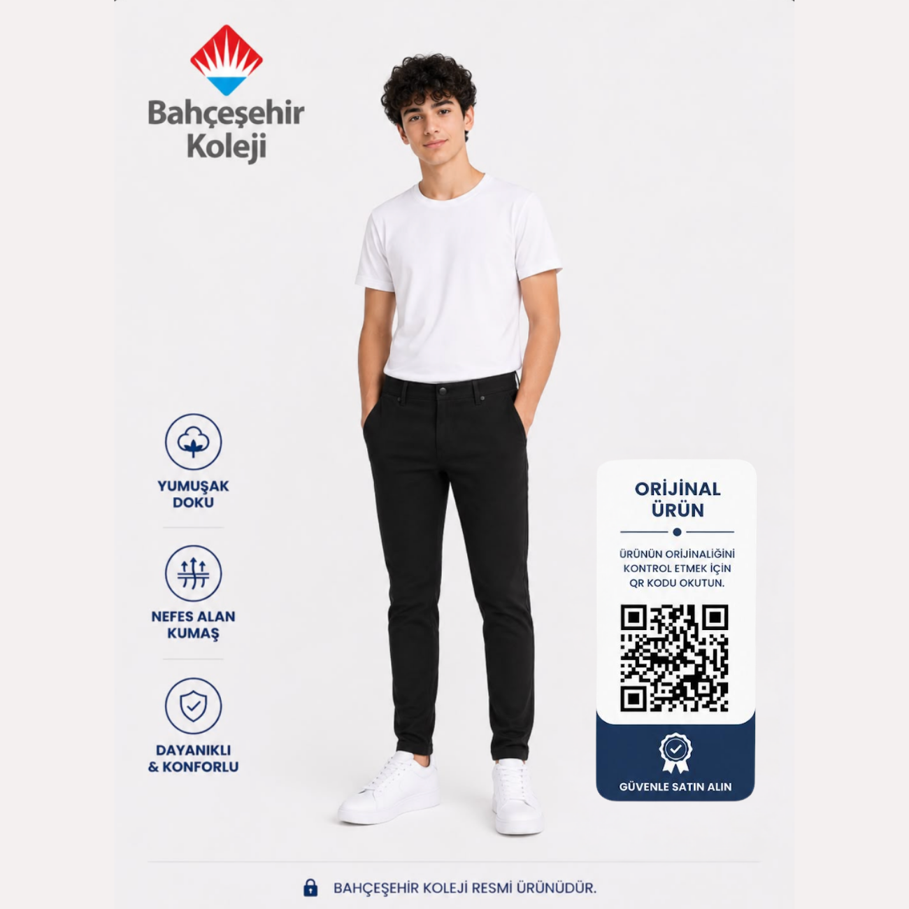BK Academy Erkek Pantolon Siyah