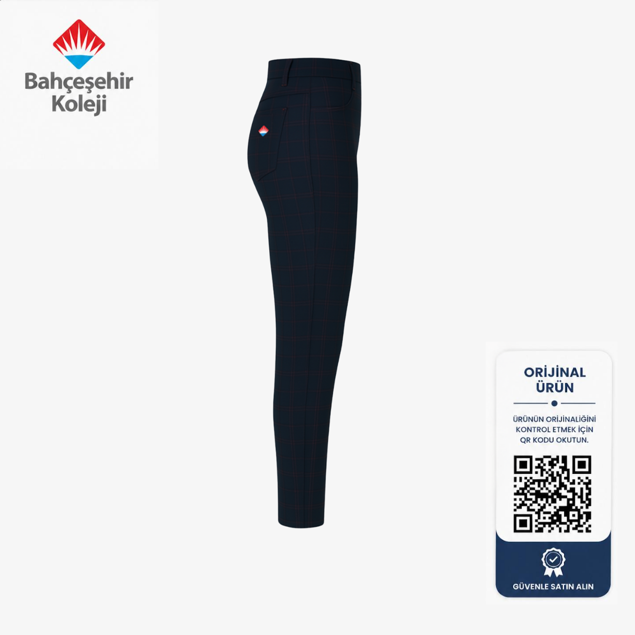BK Academy Kız Ekose Pantolon