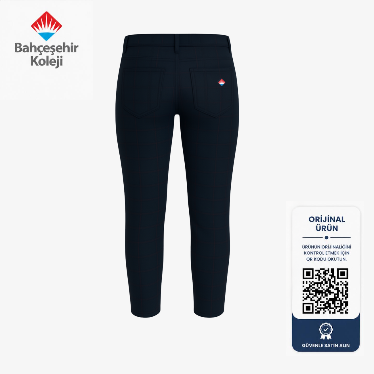 BK Academy Kız Ekose Pantolon