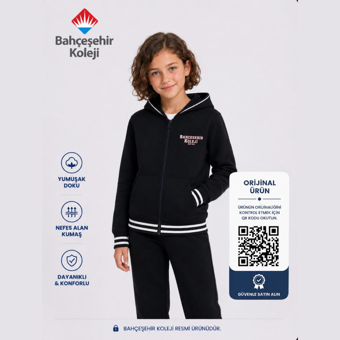 BK Campus Zip Up Dark Blue