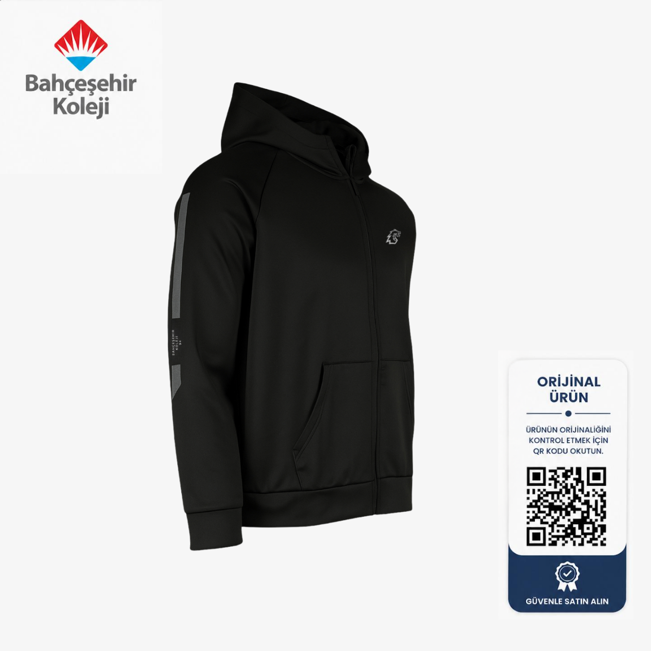 BK Zip-Up Tracksuit Siyah