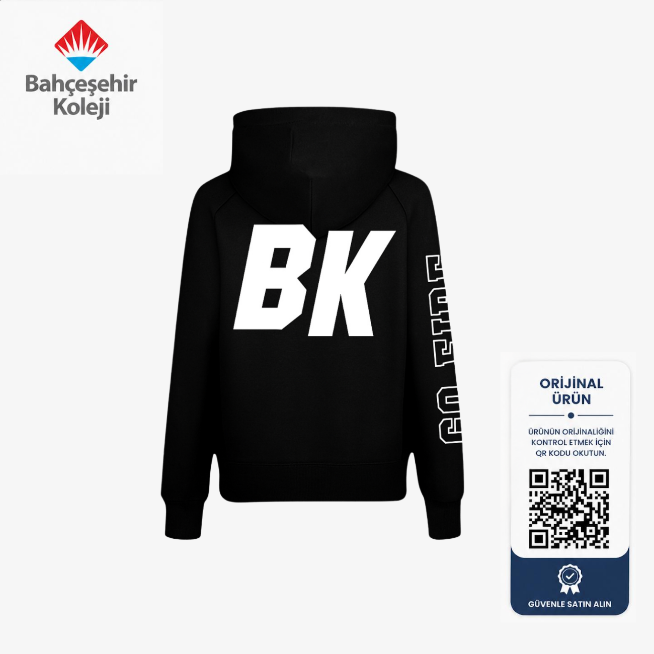 BK Hoodie&College Jacket Siyah