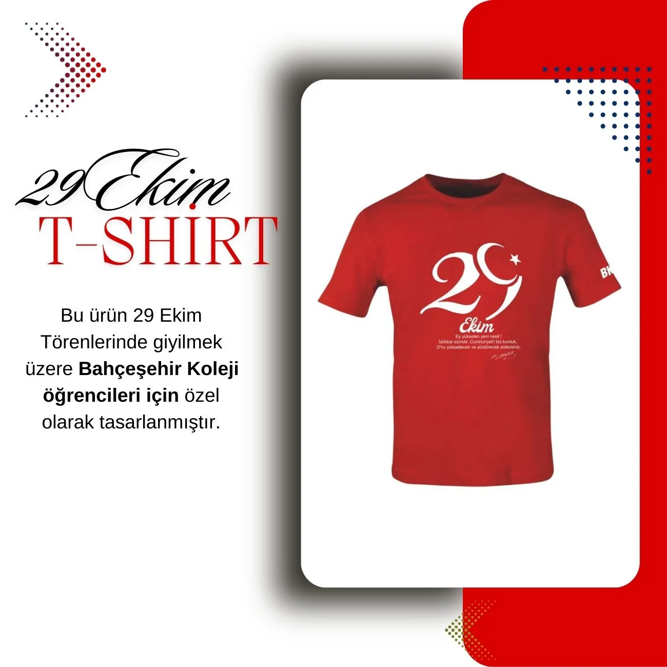 BAHÇEŞEHİR ÖZEL 29 EKİM T-SHİRT