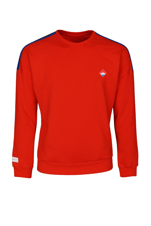 BK Academy Sweatshirt Bisiklet Yaka Kırmızı