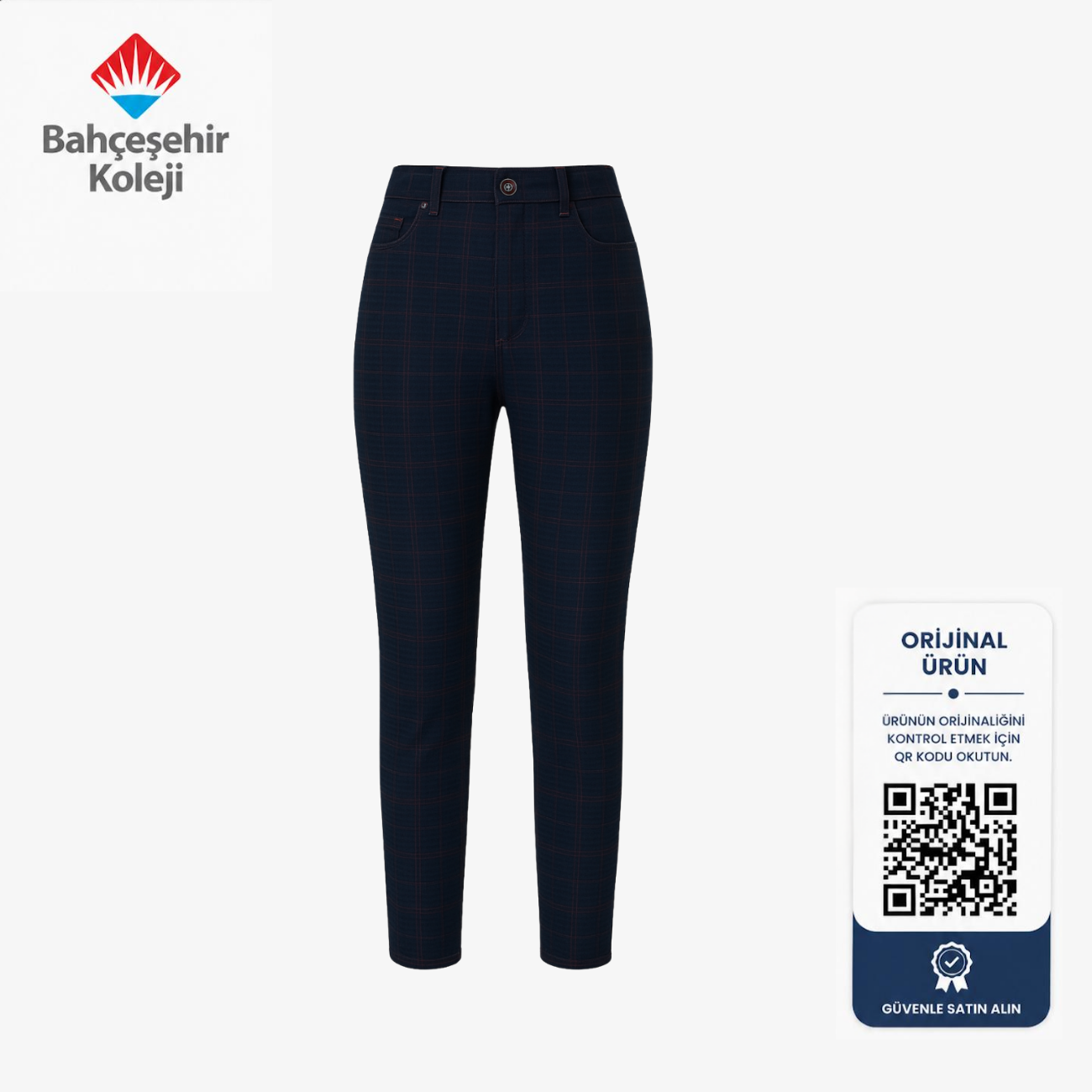 BK Academy Kız Ekose Pantolon