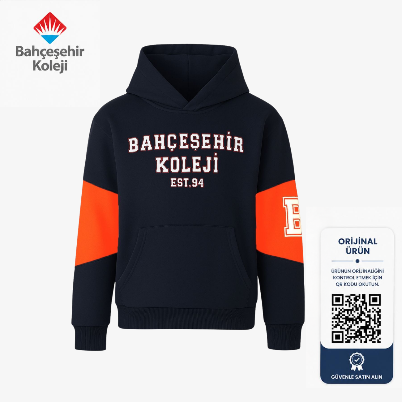 BK Trendy Hoodie 94 Lacivert